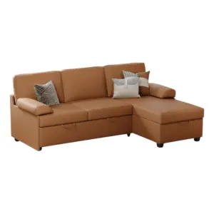 Triventa LHS Chaise L Shaped Sofa Set With CumBed 80″