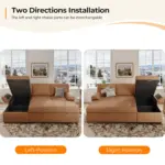 Triventa Sofa LHS Brown (9)