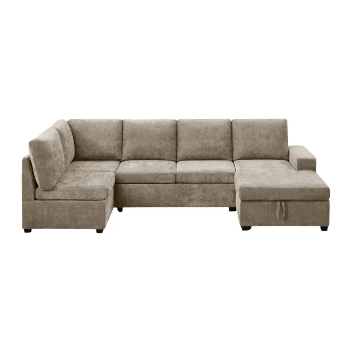 Yunex Corner Sofa CumBed Brwn (2)