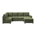 Yunex Corner Sofa CumBed Grn (2)