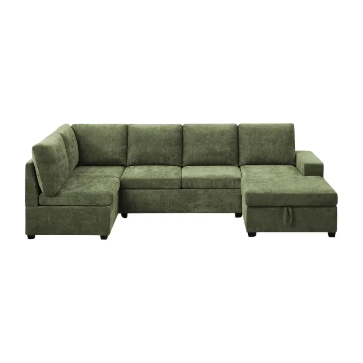 Yunex Corner Sofa CumBed Grn (2)