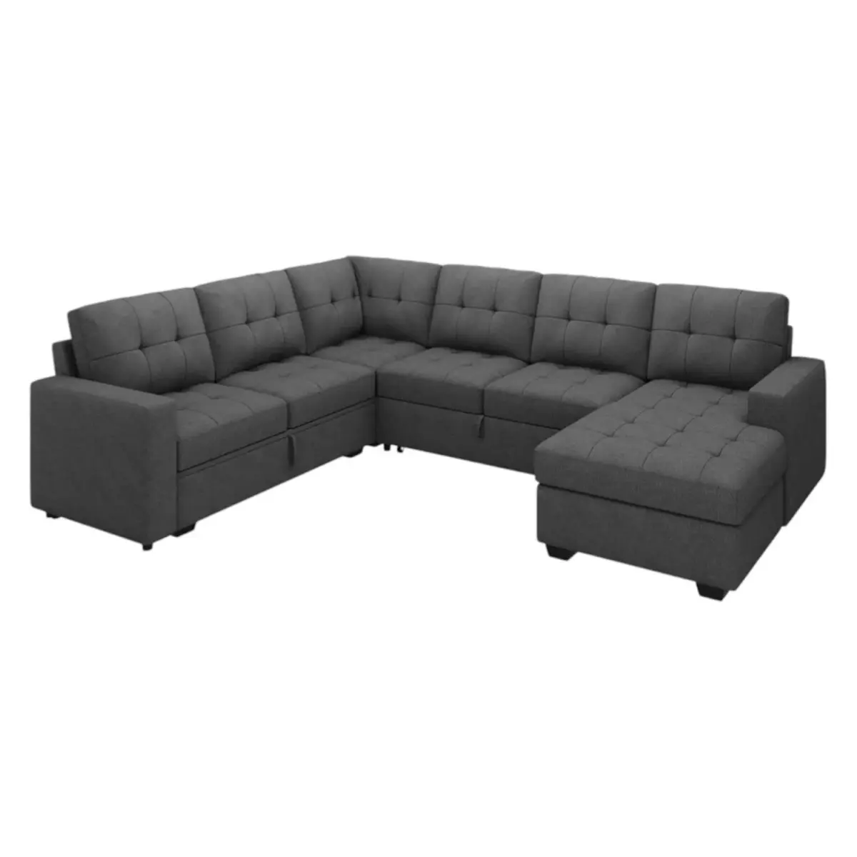 Compactra LHS corner sofa grey (8)