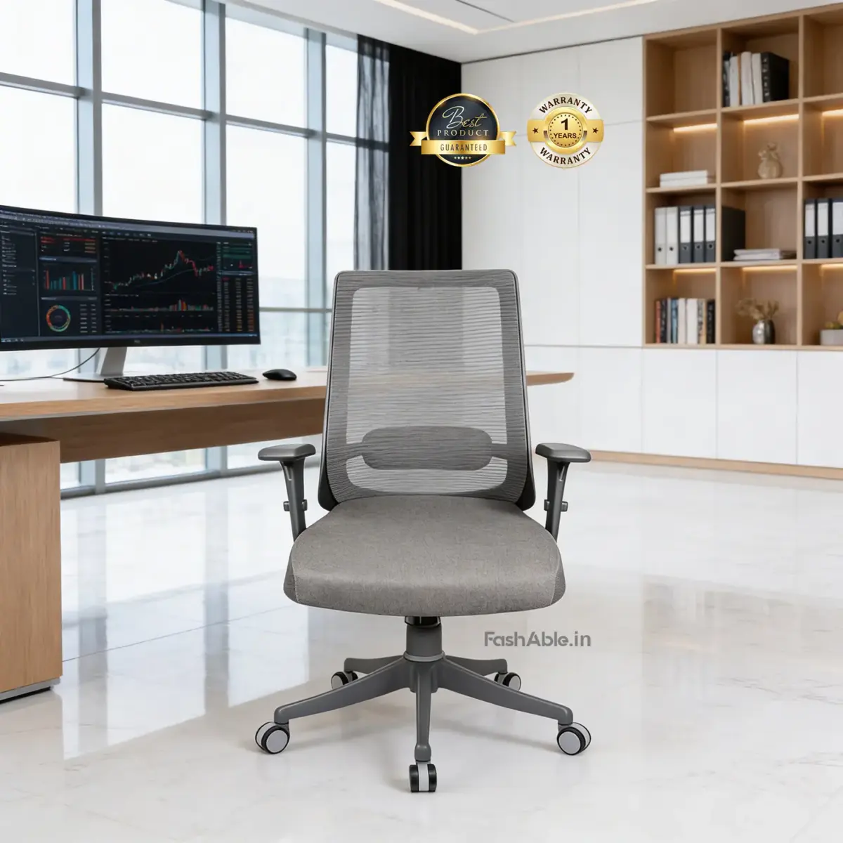 Draven Office LbChair Gry (1)