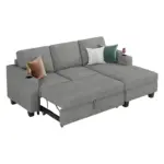 Fairmont LHS Sofa CumBed Lgrey (2)