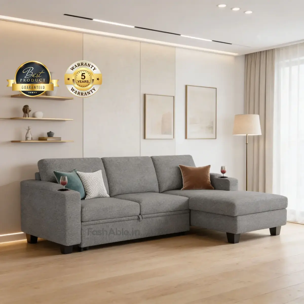 Fairmont LHS Sofa CumBed Lgrey (4)