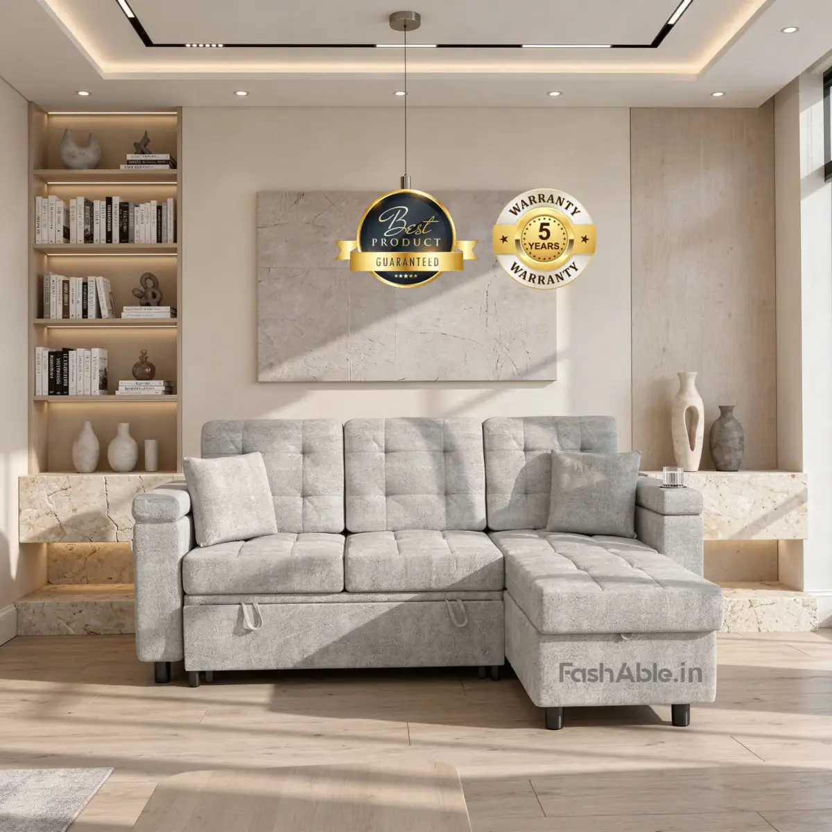 JollyFold Sofa-CumBed Grey (1)