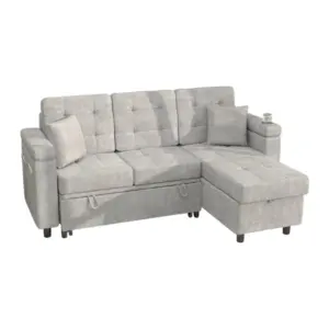 JollyFold LHS Chaise L-Shaped Living Room Sofa CumBed 84"