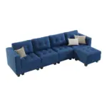 Plushoria LHS Sofa CumBed Mblue (7)