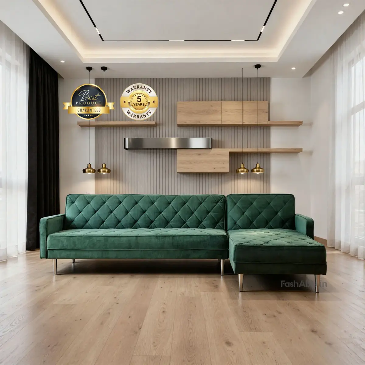 Sofora Sofa CumBed grn (8)