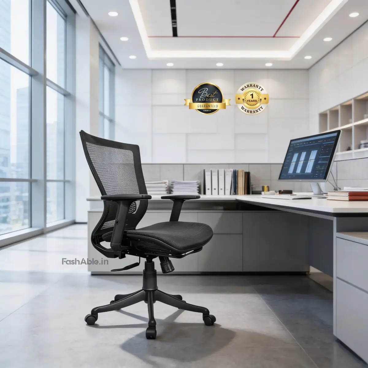 Whispers Office LB Mesh Blk (1)