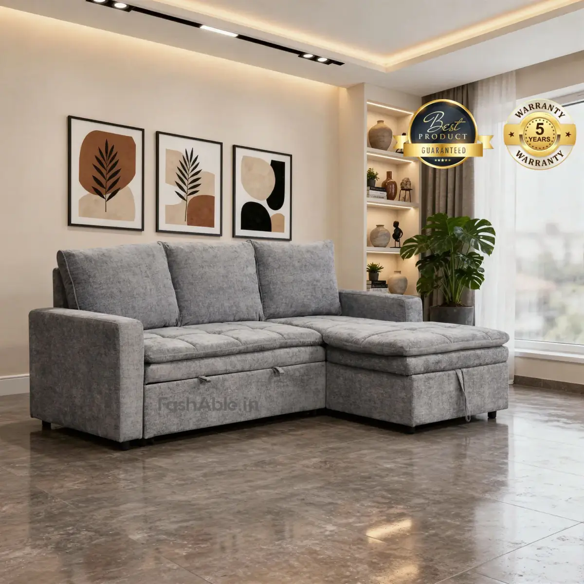 Yorkshire Sofa-CumBed Gray (1)