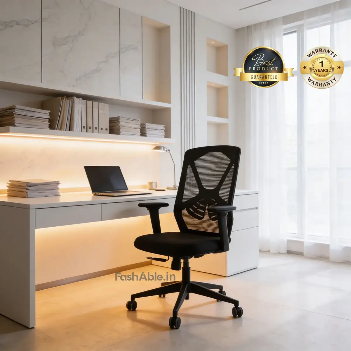 YvelynGrace LB Office Chair Blk (2)