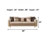 2 seater size chart