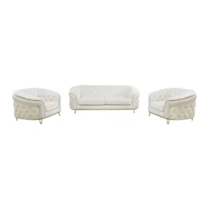 CrownComfort Luxury Sofa Set Design (Set Of 3)