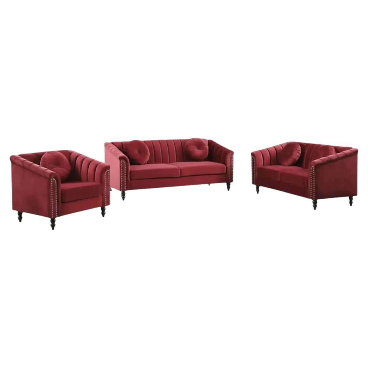 Cushto Luxury Sofa Red (1)