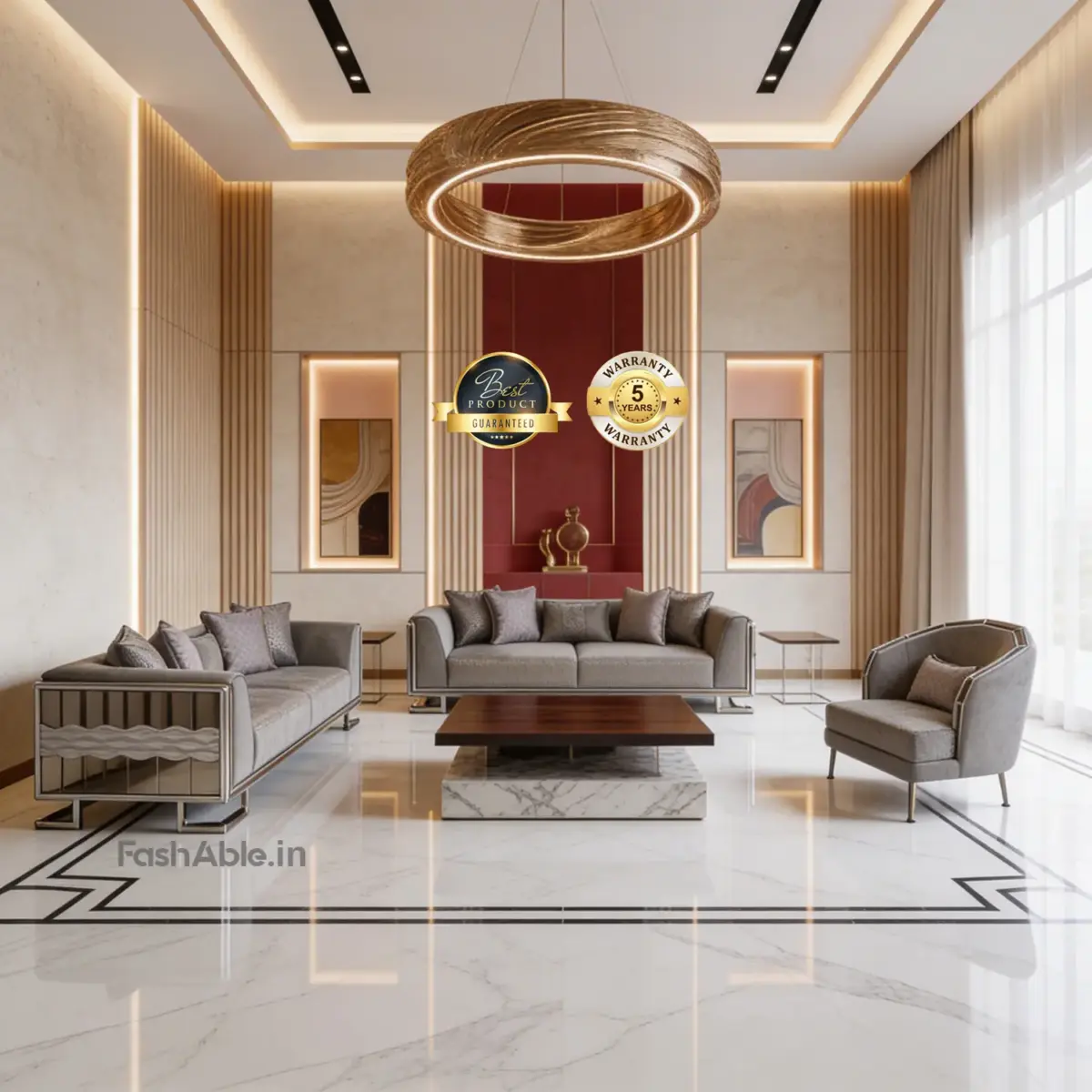 FairMate Sofa Color 3 Set Gry (1)