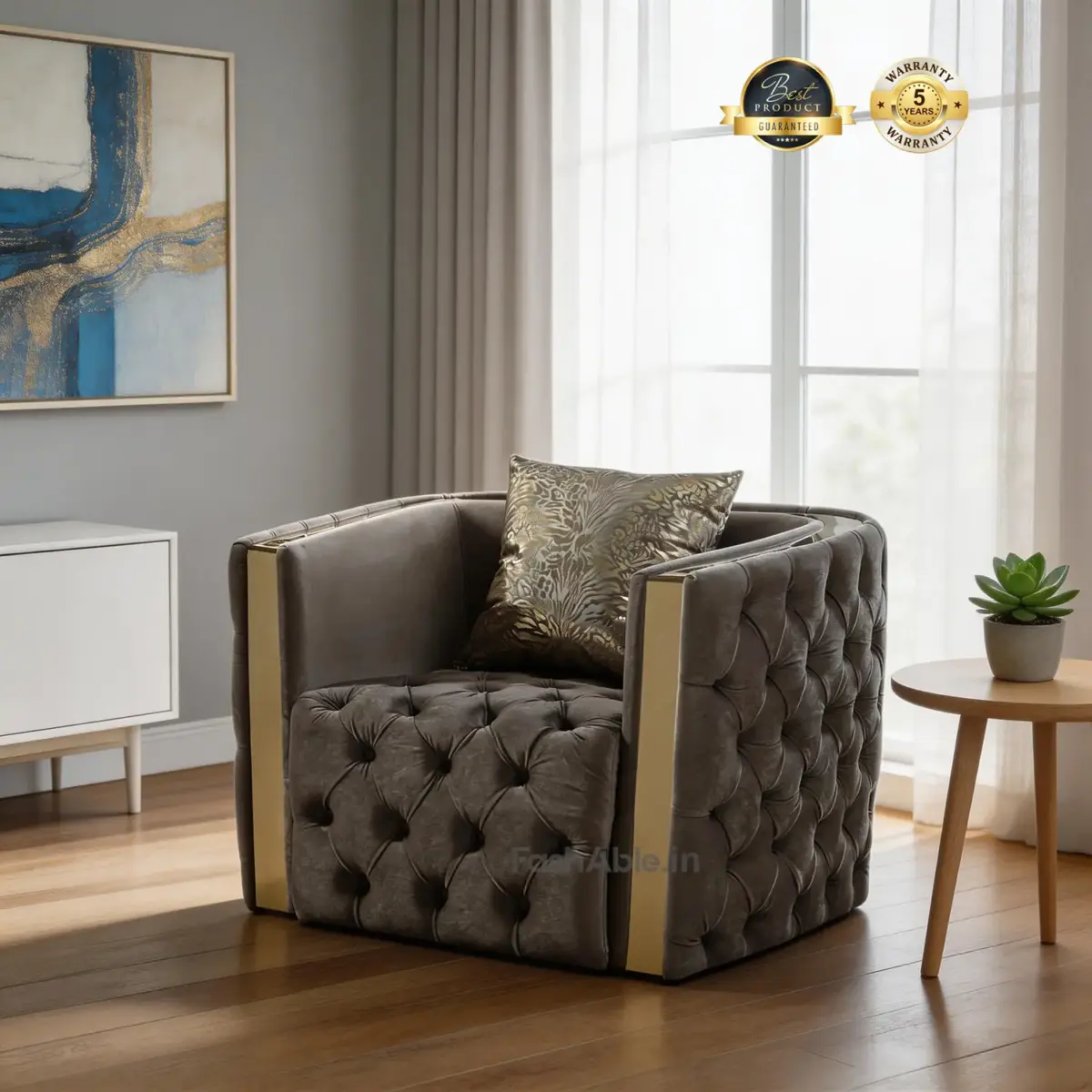 Felicity Sofa 1S Gry(1)