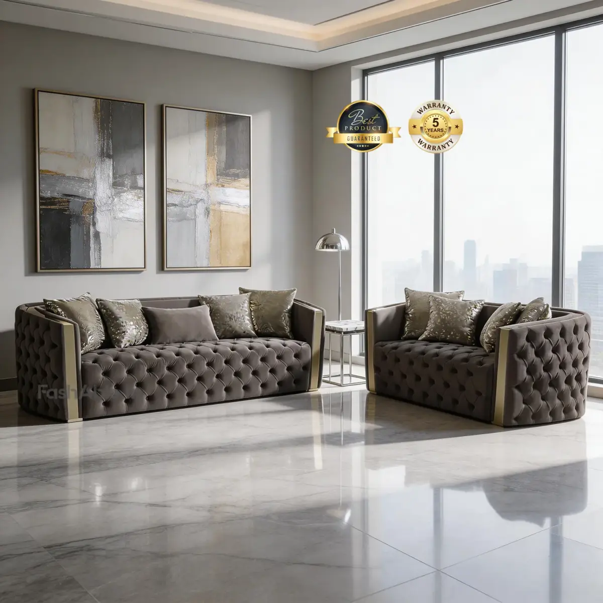 Felicity Sofa 2S Gry(1)