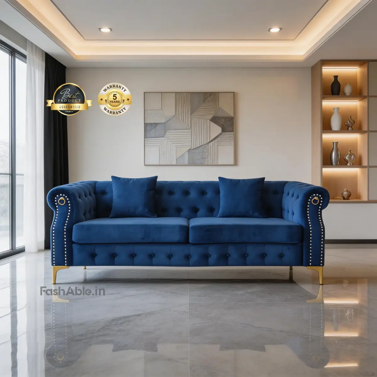 Heidel Sofa Blu 3S (1)