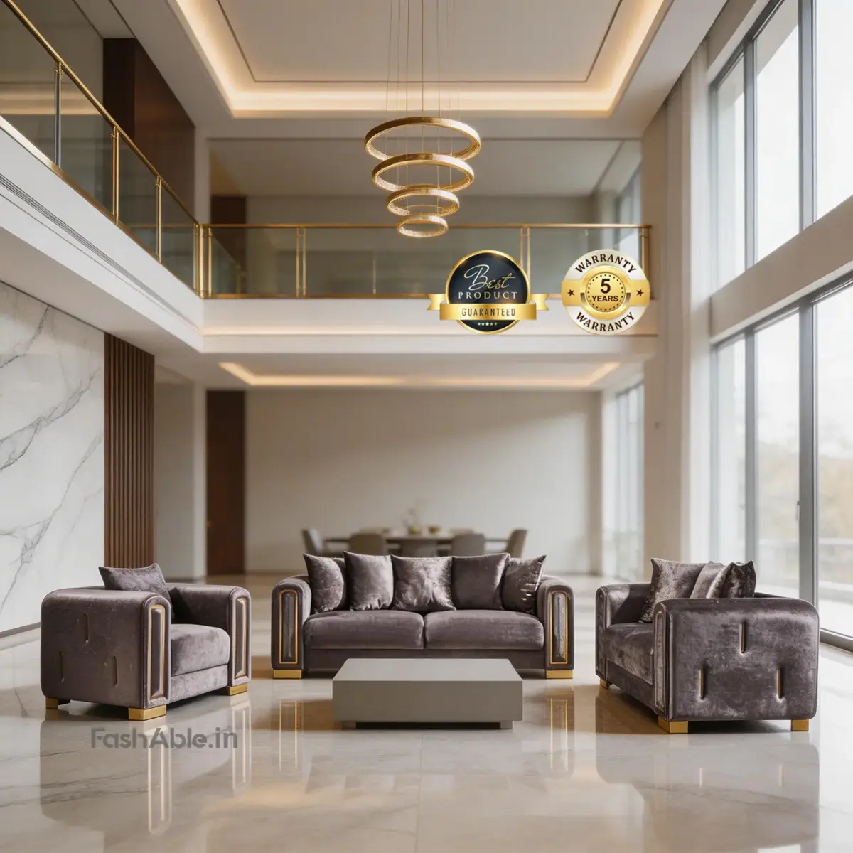 Noble Luxury Sofa (Set of 3) Prp (1)