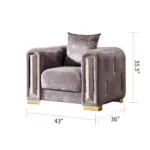 Noble Luxury Sofa (Set of 3) Prp (21)