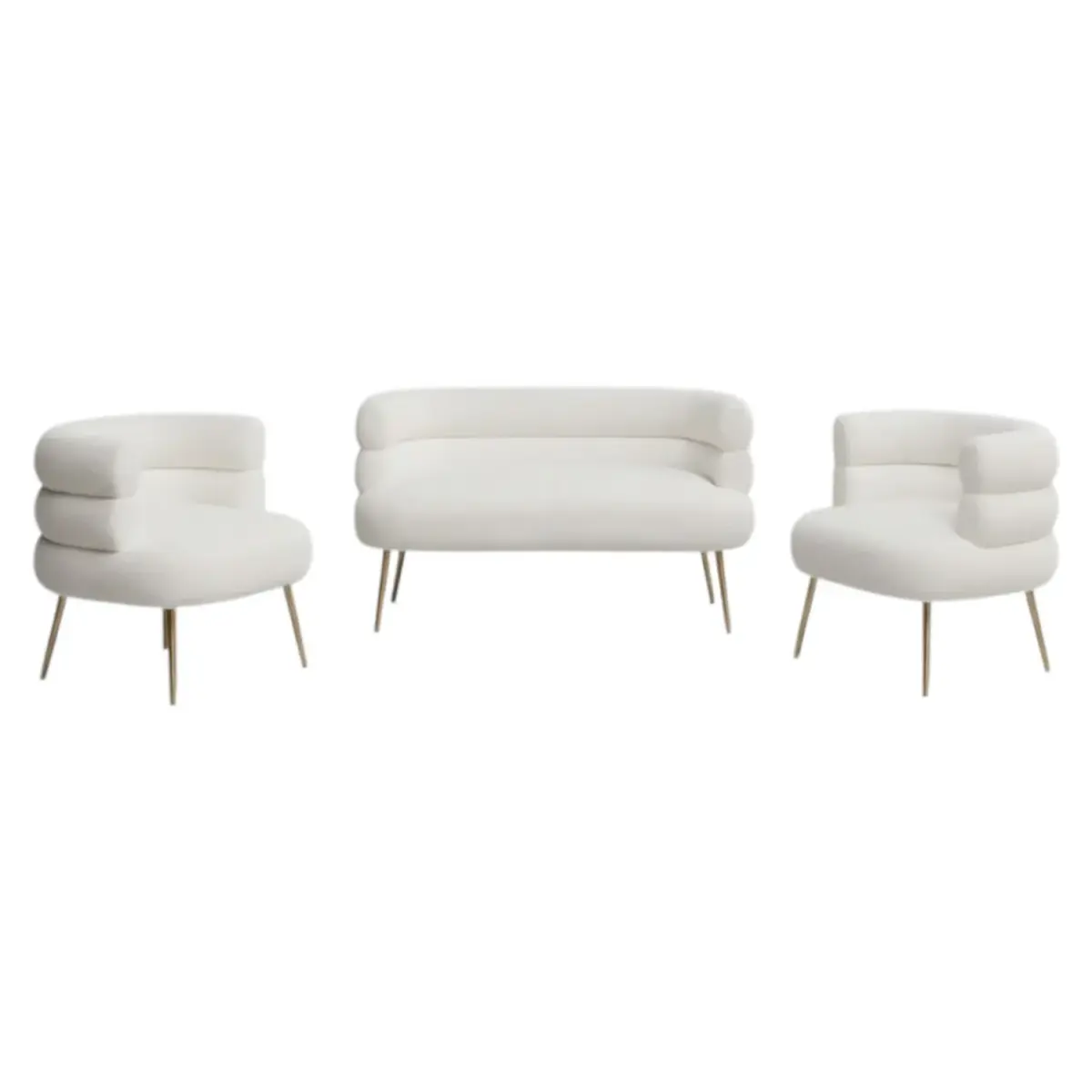 Traum Sofa Set of 3 Wht (4)