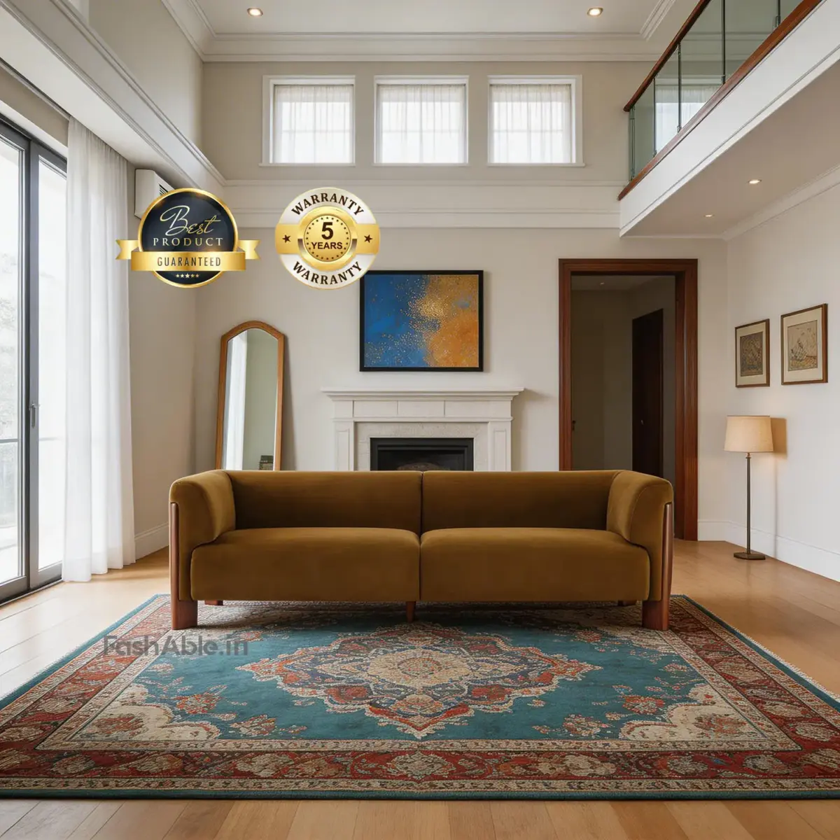 Veloria Brown LXY Sofa (1)