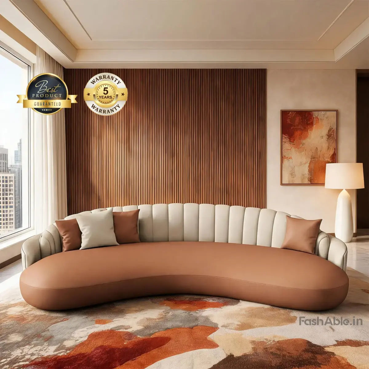 Calluci Luxury Corner Sofa Brown (2)