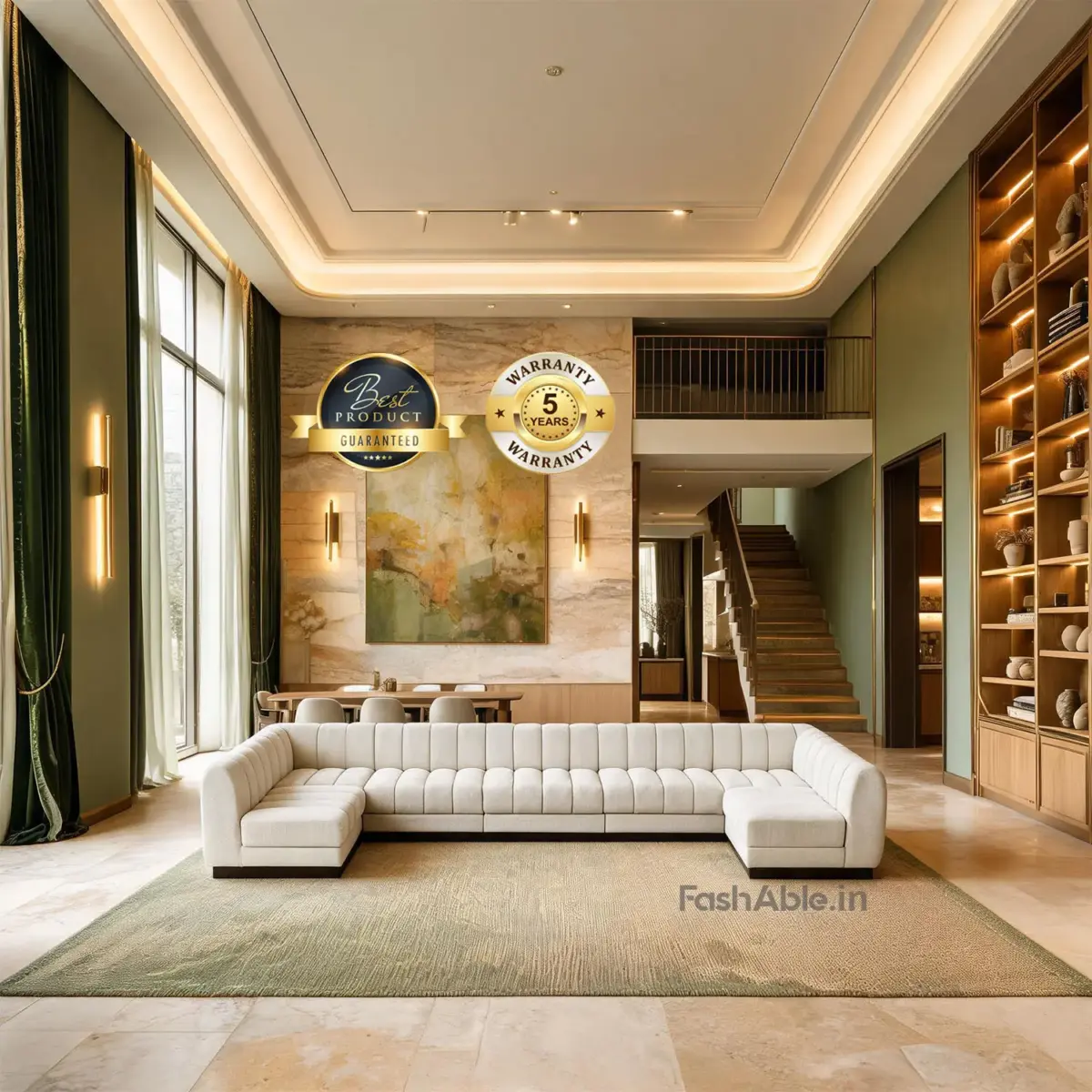 Dremyster Luxury Corner Sofa Lgrey