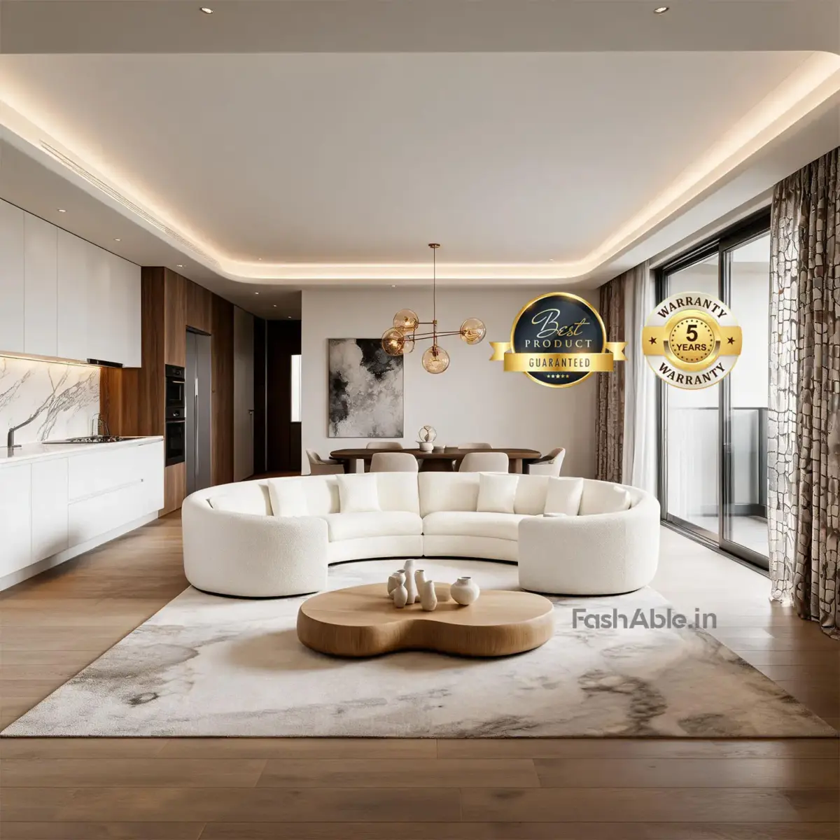 Duchess Luxury Corner Sofa White (1)