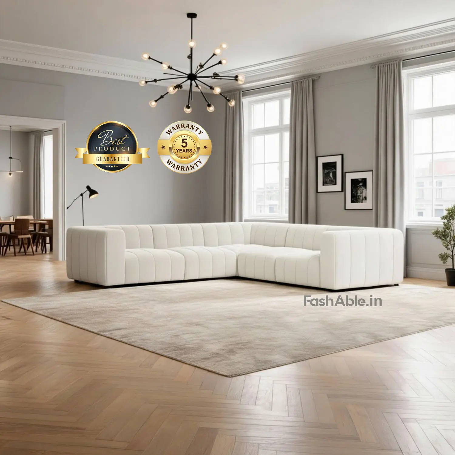Iconiq Luxury Corner Sofa White Iconiq Luxury Corner Sofa White