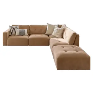 Tizan Luxury Couch Corner Sofa + Ottoman 