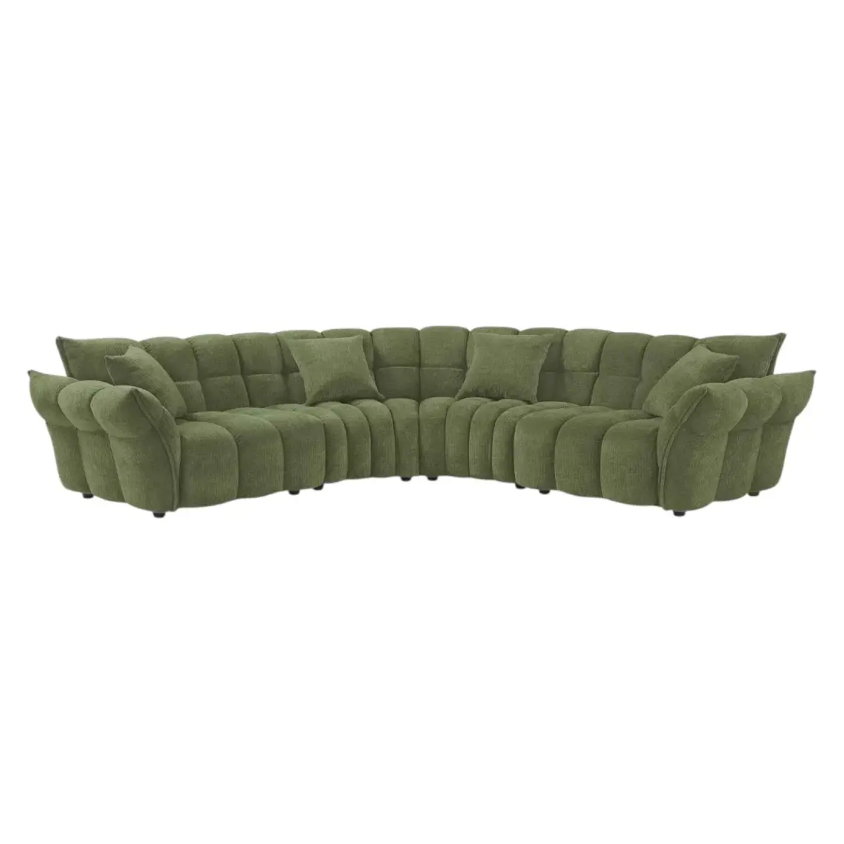 Zaffiro Luxury Corner Sofa Green (2)