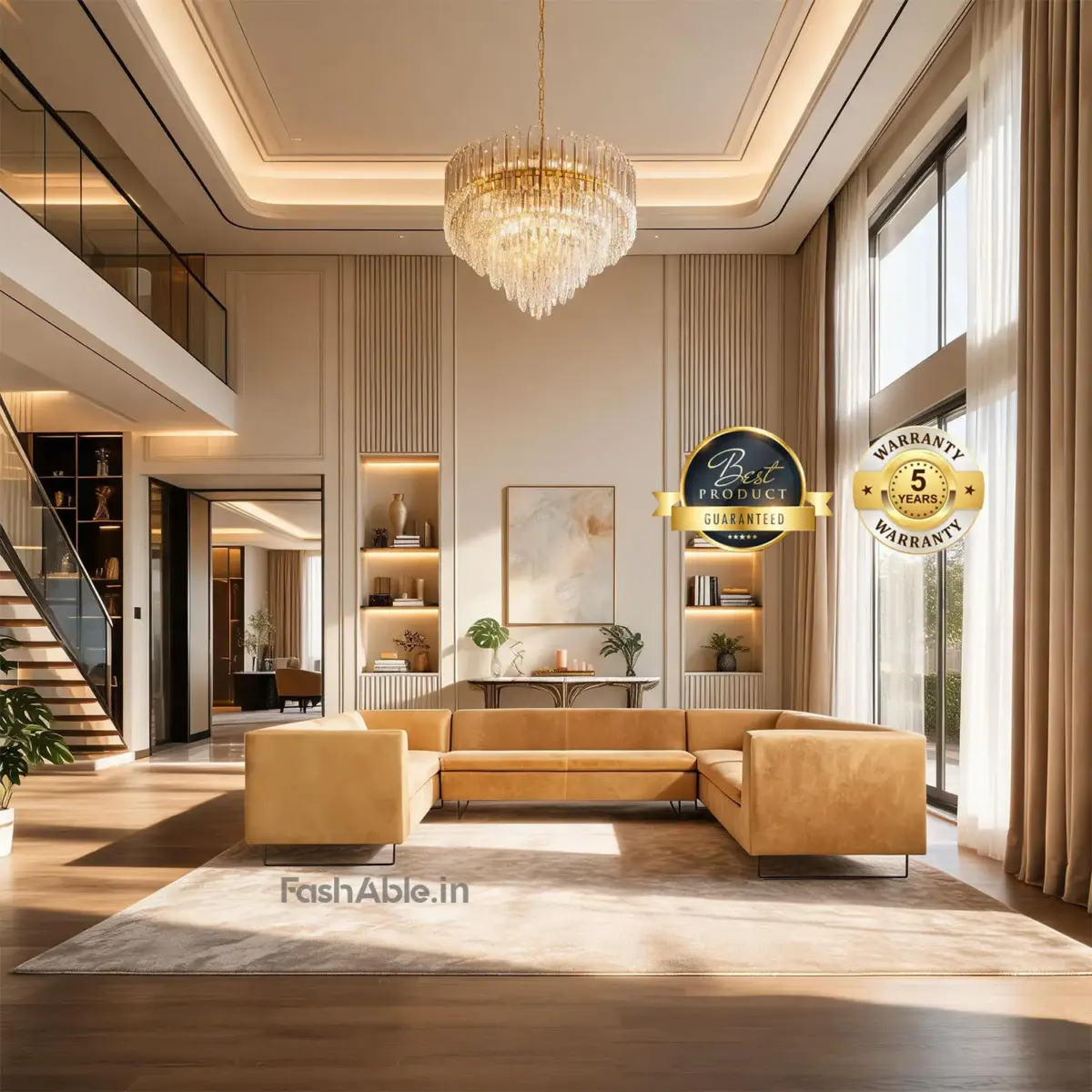 Zolento Luxury Corner Sofa Yellow (10)