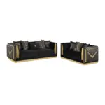 Aestra LXY Sofa Set Black (8)