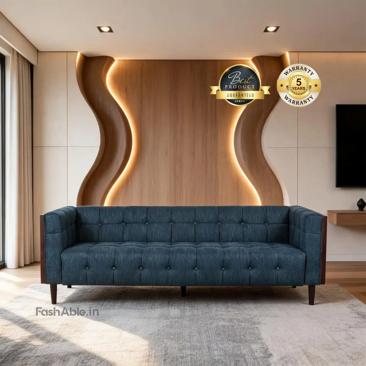 Azven LXY Sofa Blue 2 Seater