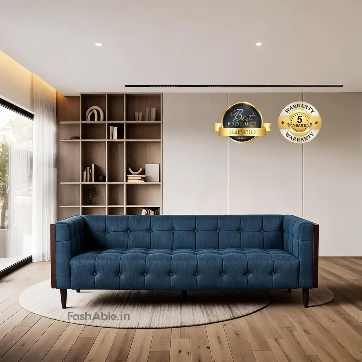 Azven LXY Sofa Blue 3 Seater
