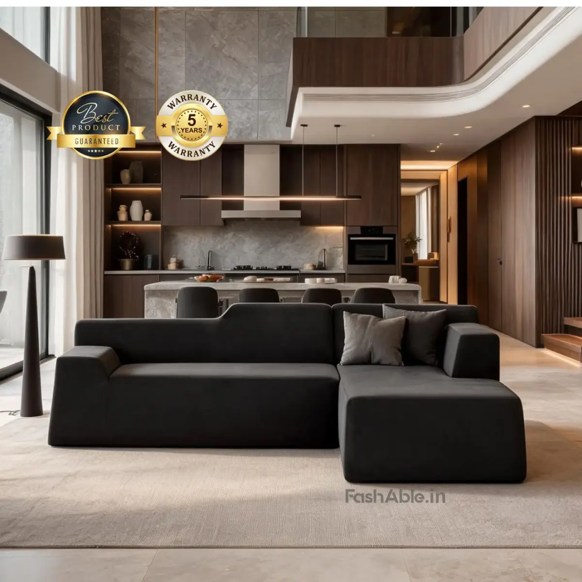Calista LHS Sofa Black
