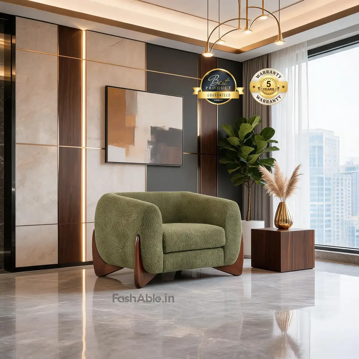 Cybronix Sofa Olive Green (1)