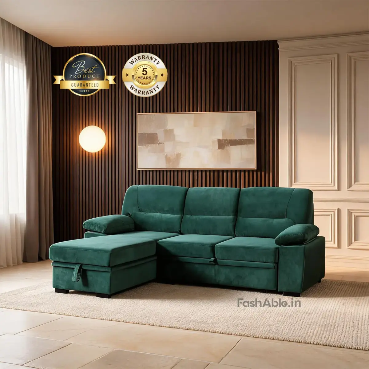 Divine RHS Sofa Green