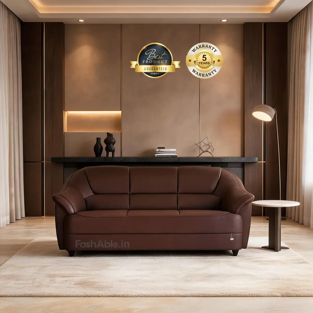 Dwellounch Sofa Modern Design Luxury 3 Seater 75″