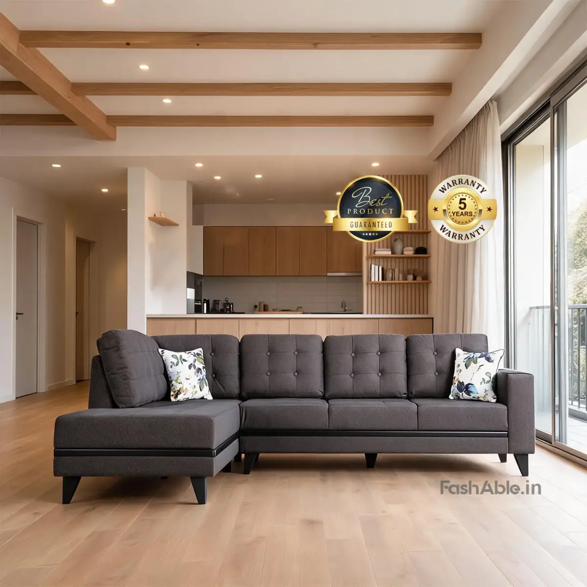 GatherRest RHS Sofa Brown