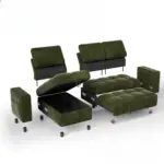 Layeron RHS Sofa CumBed Green (5)
