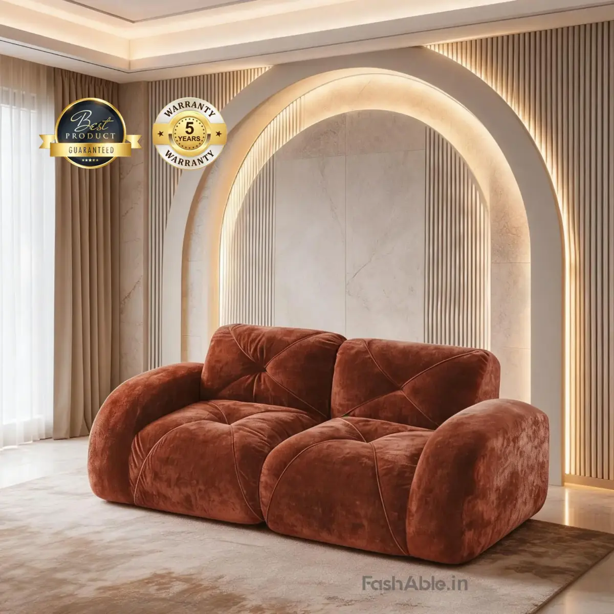 Loafy LXY Sofa Red 2 Seater