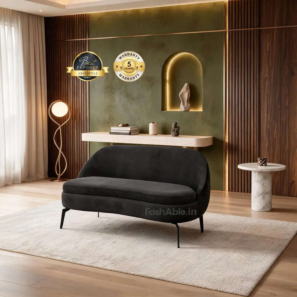 Modenzafurn Sofa Blk 2 S