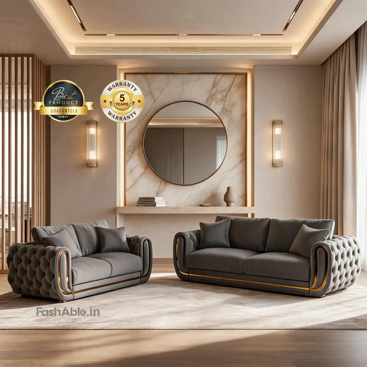 Parvon LXY Sofa Grey (8)