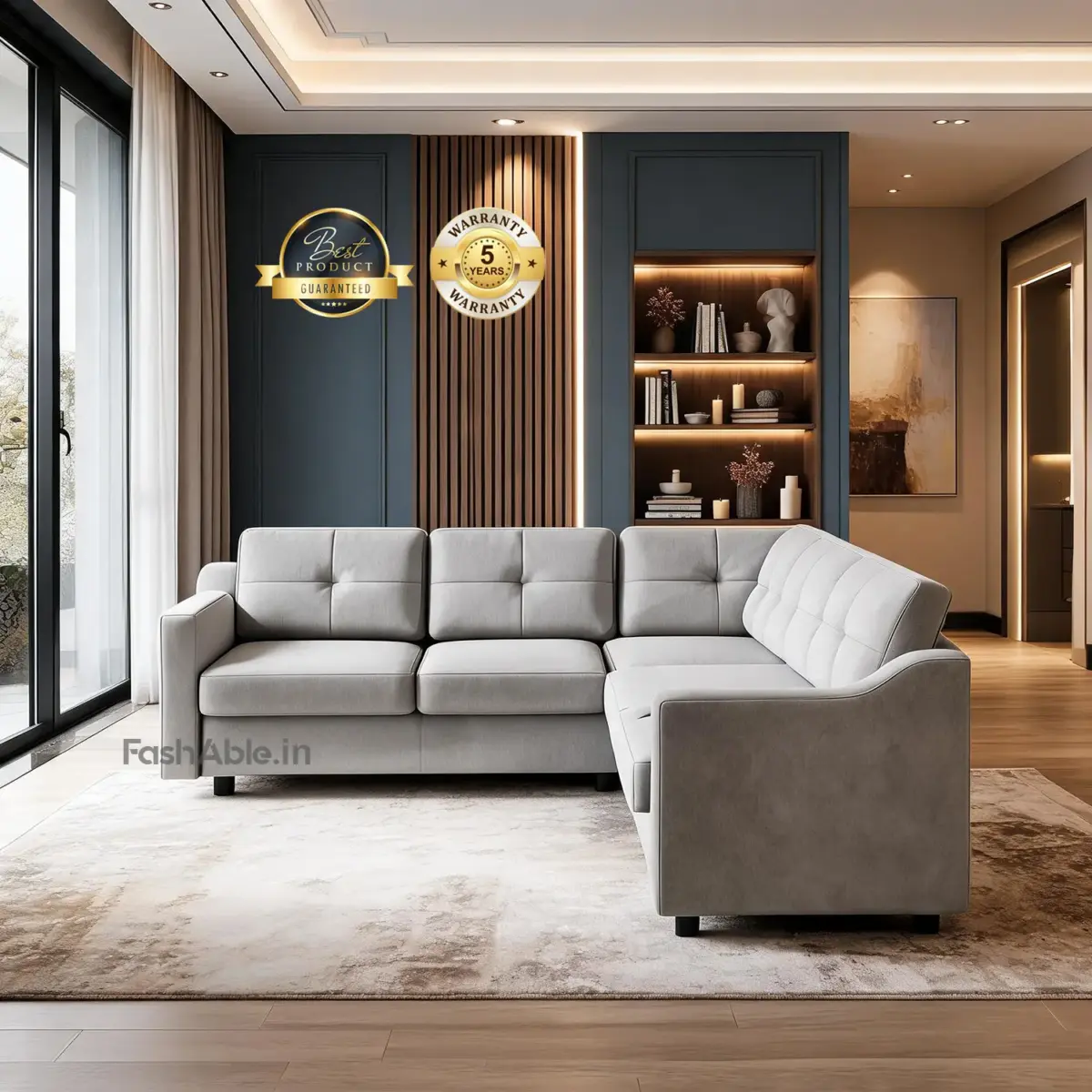 RodeoLuxe Corner Sofa LRGRY (1)