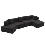 SlateNest Corner Sofa Black (1)