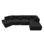 SlateNest Corner Sofa Black (6)