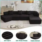 SlateNest Corner Sofa Black (8)